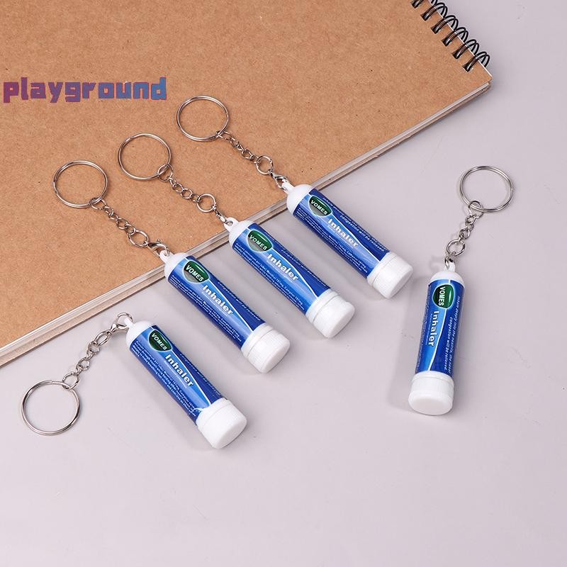 [playground] 5 ชิ้น Nasal Stick พวงกุญแจ Boosts Focus Inhaler หลอด Cooling Nasal Inhaler Aromatherap