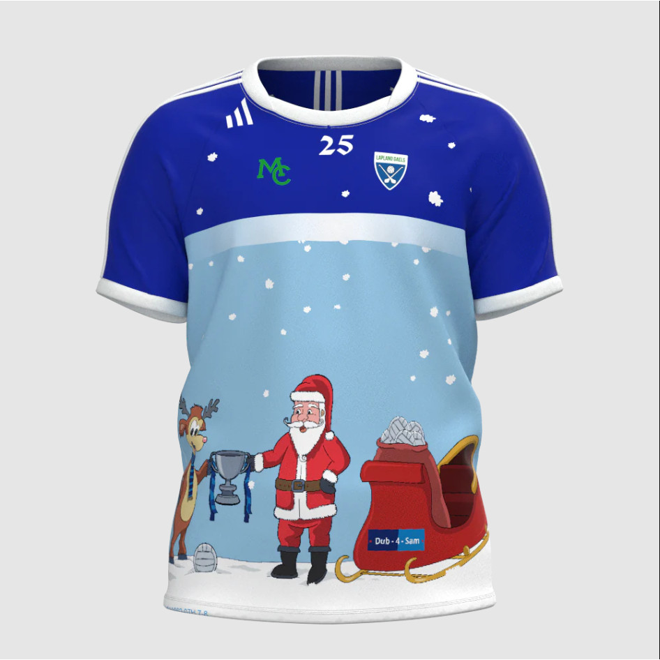 PRE ORDER -Gaelic Hurling Christmas Jersey- Lapland Gaels- Black & Amber