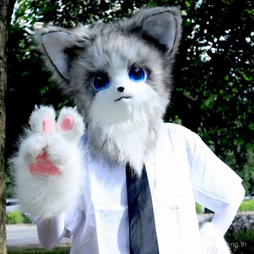Original สัตว์เครื่องแต่งกาย Fursuit สัตว์หัวญี่ปุ่น Fursuit หัวเดียวผลิตภัณฑ์สําเร็จรูปหมวกการ์ตูนน