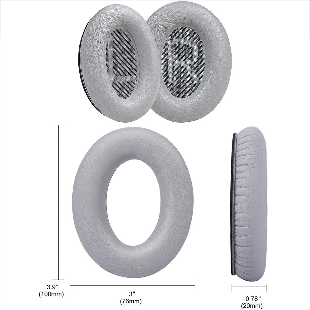 แผ่นรองหูฟังทดแทนสําหรับ Bose QuietComfort 35 (QC35) & Quiet Comfort 35 II (QC35 ii) หูฟัง แผ่นรองหูฟังพร้อมหนัง Softer โฟมแยกเสียงรบกวน เพิ่มความหนา - รูปที่ 2