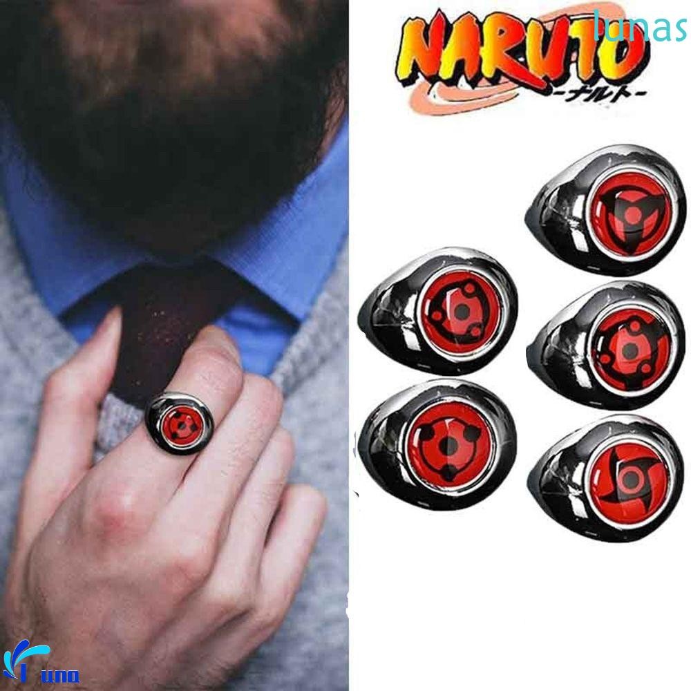 LUNASOL แหวนCosplay ธีมUchiha ItachiจากNaruto สำหรับผู้ชาย