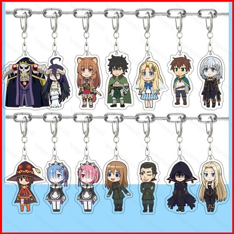 ZY2 Isekai Quartet อะคริลิคพวงกุญแจ Overlord กระเป๋าเป้สะพายหลังจี้กระเป๋าอุปกรณ์เสริมอะนิเมะ Periph