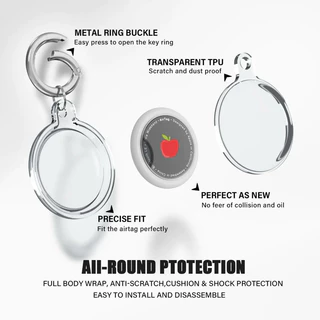 iBUY เคสใส นิ่ม กันน้ำ กันรอย กันฝุ่น สําหรับ Airtag HOCO tag มีพวงกุญแจ