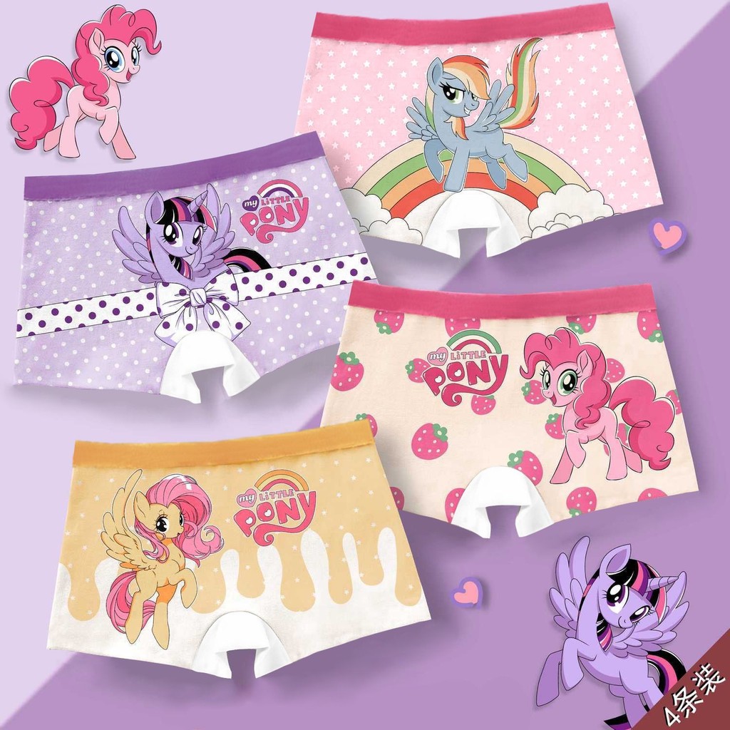 ชุดชั้นในเด็กหญิงแบบการ์ตูน กางเกงบ็อกเซอร์ สวมใส่ง่ายและสบาย