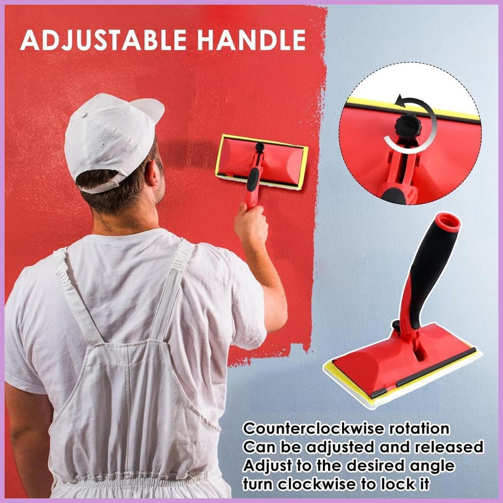 Edge Painting Tool House Painting Long-handle Applicator ชุดเครื่องมือ Pad Applicator สําหรับภาพวาดบ