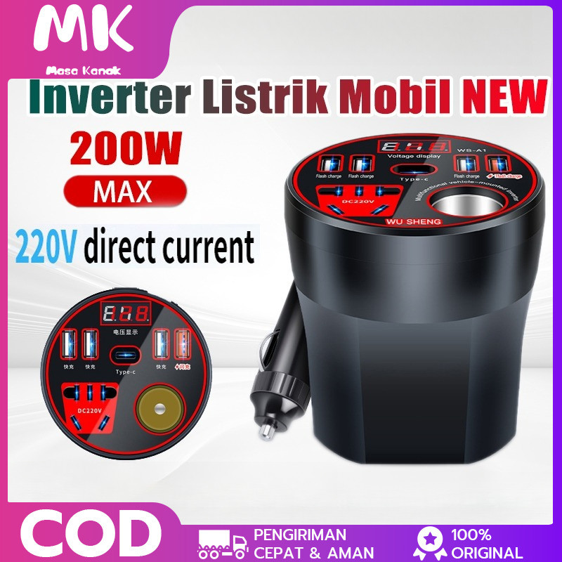 ZJ52WI รถอินเวอร์เตอร์อินเวอร์เตอร์อินเวอร์เตอร์ 200W 12V 24V อินเวอร์เตอร์ 12 V ถึง 220 V Charger 2