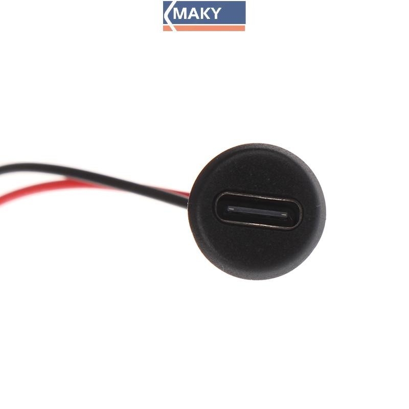 USB-C 2Pin สูงชาร์จซ็อกเก็ต PH2.0 Nut Snap ล็อคแผ่น USB TYPE-C หญิงประเภท C กันน้ําหญิงเชื่อมต่อแจ็คซ็อกเก็ตกันน้ําพร้อมสาย JST