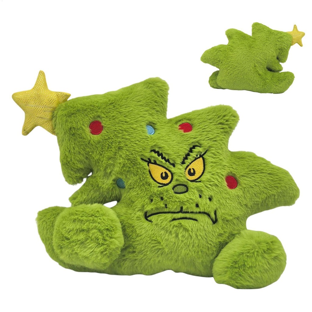 ของเล่นตุ๊กตา Aurora Grinch Christmas Treen Festive Dr. Seuss Grinch Tree Palm Pals หมอนตุ๊กตาสําหรั