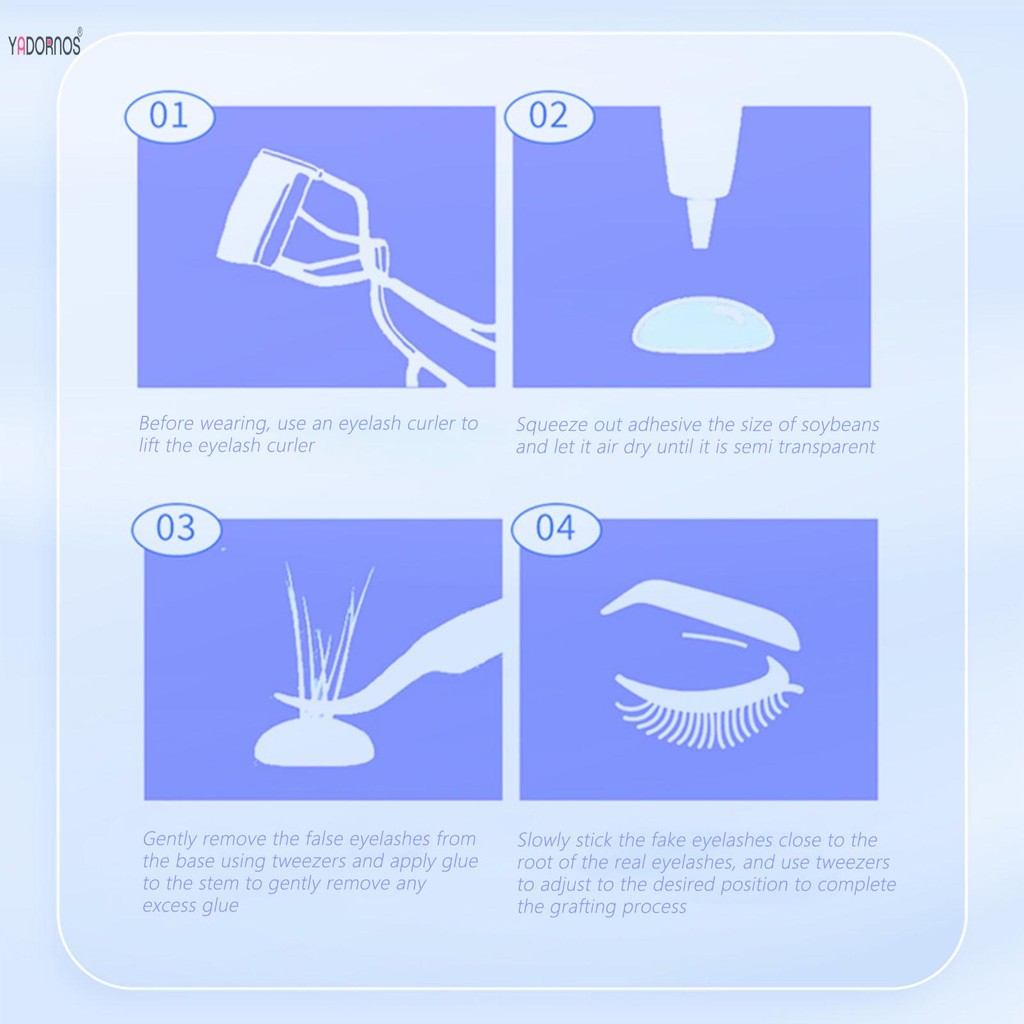 Lash Clusters Extensions คอนแทคเลนส์ Friendly Lash Clusters ยาว Wisps DIY ที่บ้าน