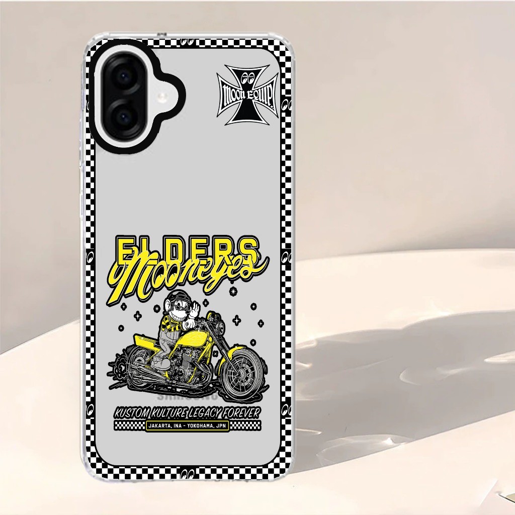 เคสซิลิโคนใส Premium Clear Compatible สําหรับ SAMSUNG A07 4G A17 5G 2025 - MOONEYES ELDERS Motif