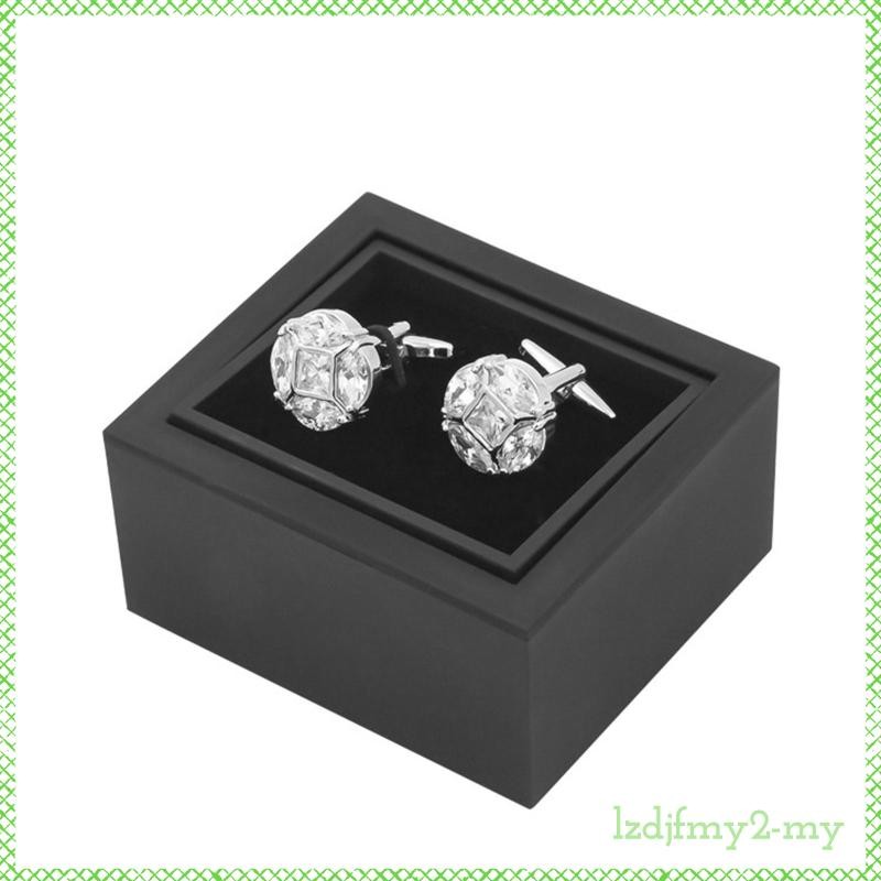 [LzdjfmydcMY] Cufflink Box Case Cuff Links Box กล่องต่างหูขนาดเล็กสําหรับผู้ชายผู้หญิงกล่องเก็บเครื่