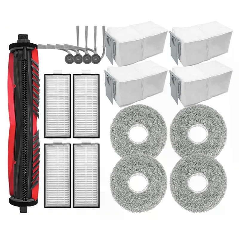 การส่งเสริม!หลักแปรงด้านข้าง Hepa Filter Mop ถุงเก็บฝุ่นสําหรับ Roborock Saros Z70/Z70 Ultra หุ่นยนต