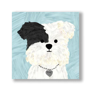 ภาพวาดสุนัขน่ารักขนาด 30x30x0.9 ซม. สำหรับห้องนั่งเล่นและห้องนอน ศิลปะฝากรูปแบบการ์ตูน ออกแบบมาเพื่อตกแต่งผนังให้น่าสนใจ