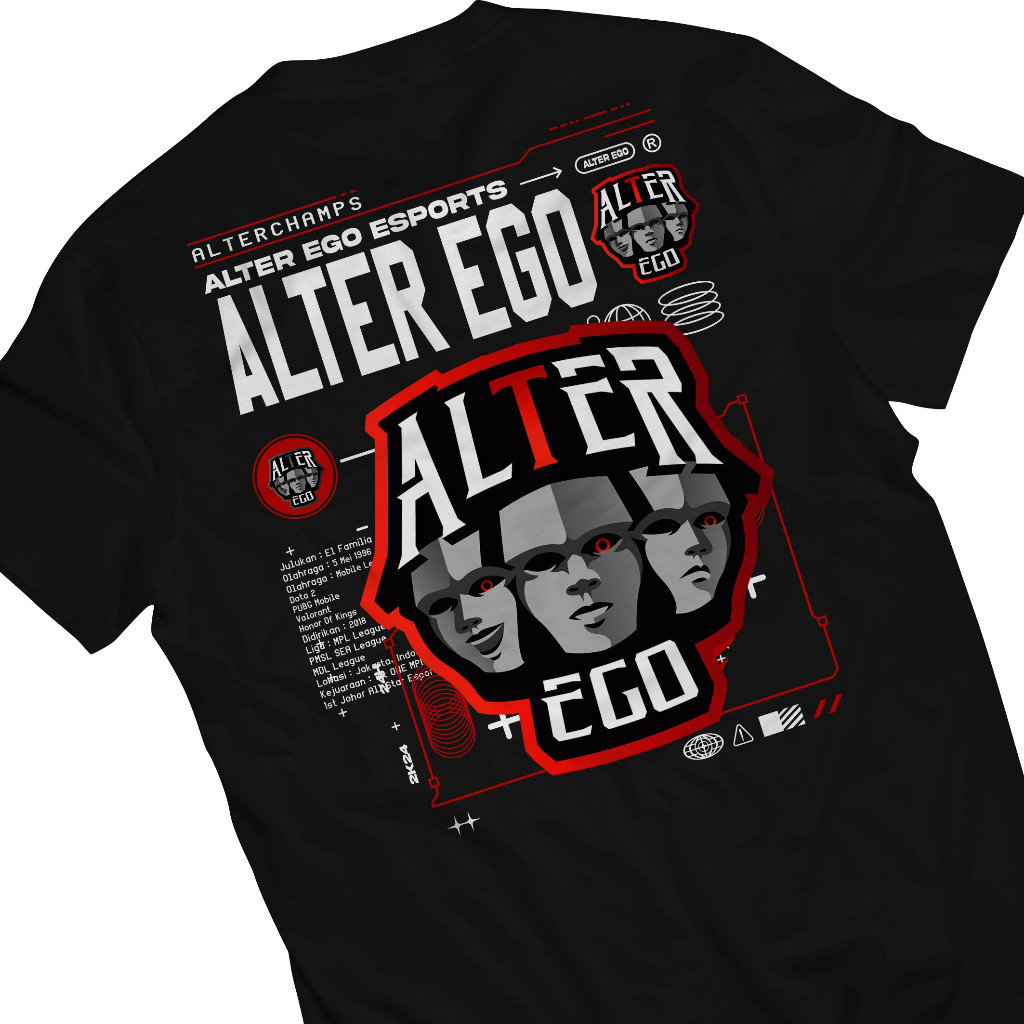 เสื้อยืด Alter Ego Esport Indonesia Streetwear New Series Combed 30s/อินโดเสื้อ Esport/เกมนักเล่นเกม