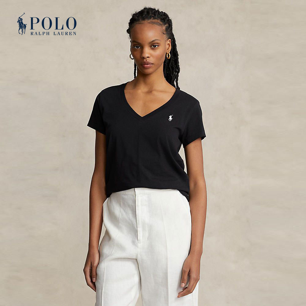 Polo Ralph Lauren เสื้อยืดผู้หญิง รุ่น WMPOKNINCU21267 สีดำ