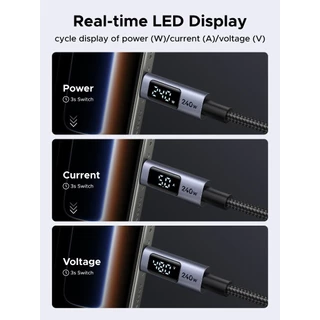 [ลดเหลือ 276] UGREEN Uno สายชาร์จ 240W USB-C to C รองรับ PD ชาร์จเร็ว สําหรับ iPhone 17 Series Samsung รุ่น L530