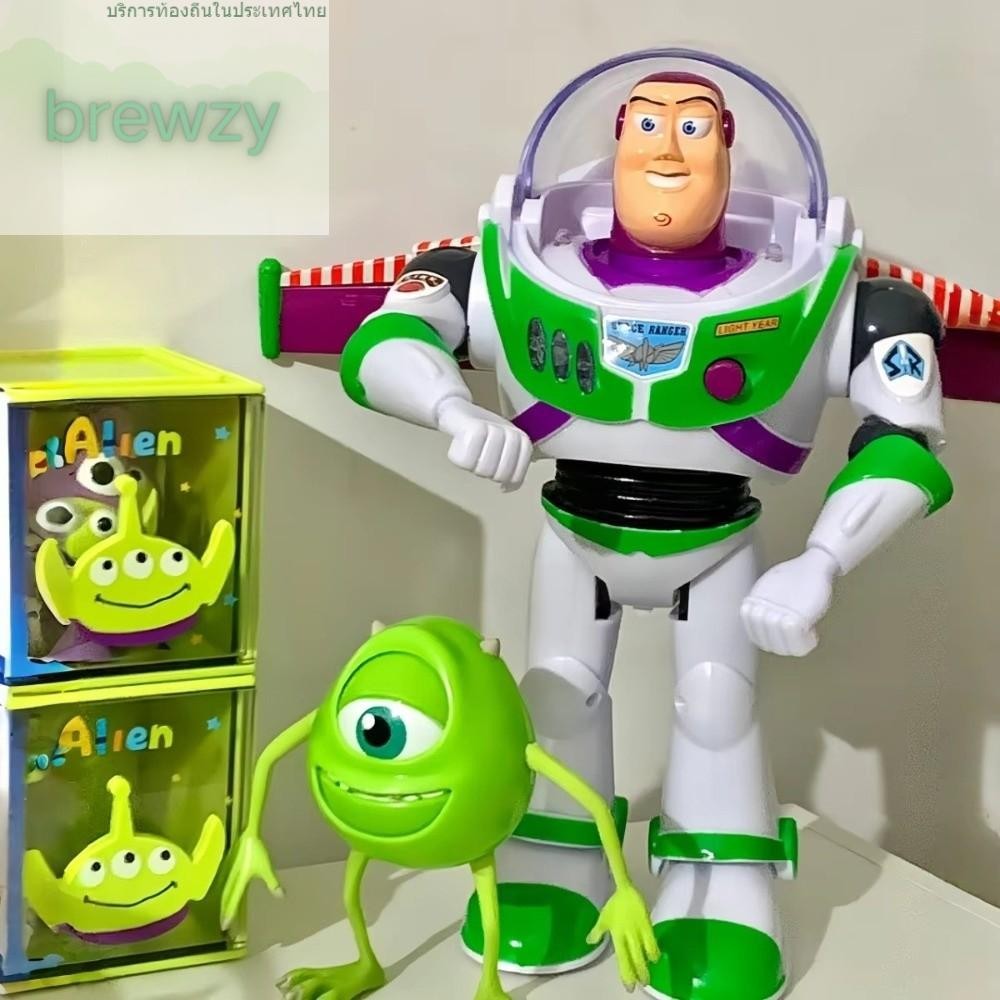 BREWZY Buzz Lightyear Action Figure ของเล่น,แสงและเสียง Toy Story Buzz Lightyear ของเล่น, น่ารักมีปีกหุ่นยนต์เดินไฟฟ้าของขวัญวันเกิด
