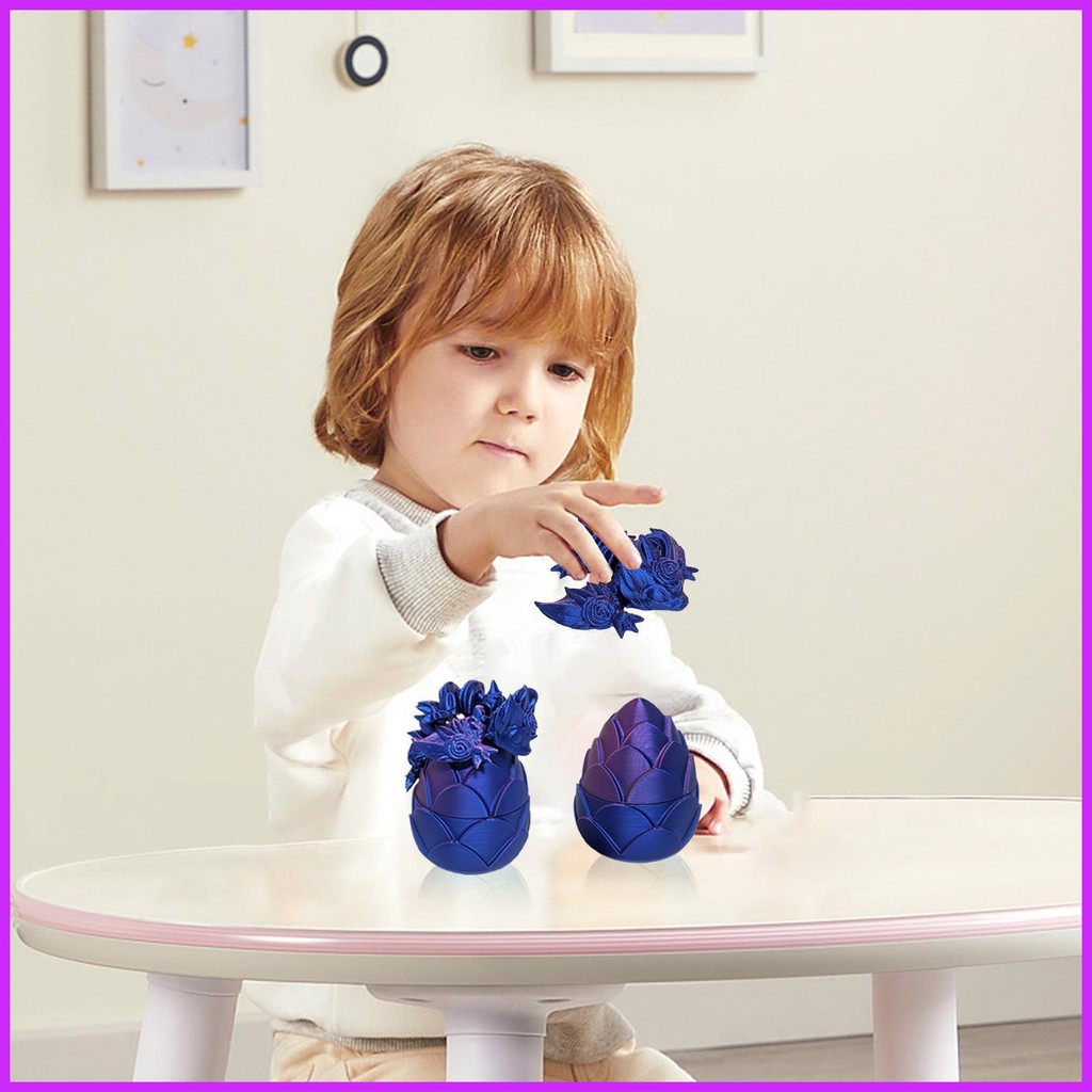 Dragon Egg Fidget Toy 3D พิมพ์โต๊ะผู้บริหาร Articulated Dragon Fidget ของเล่น 4.5 นิ้ว Dragon In Egg