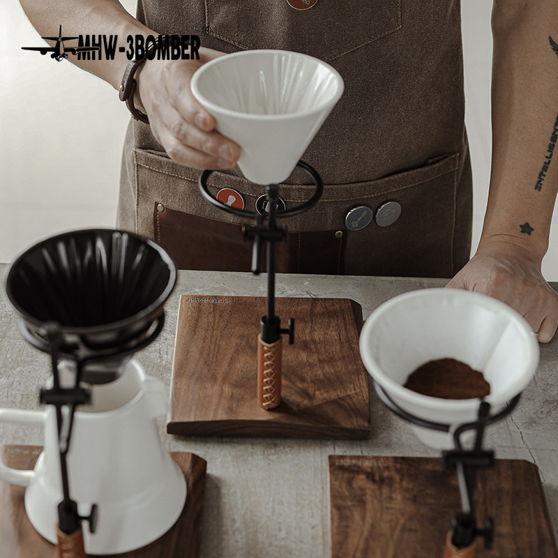 MHW-3BOMBER Bomber Coffee Hand Brew Holder Japanese Walnut Single Product Hand Brew Holder V60 Filte