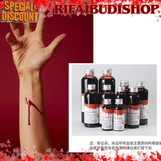 Fbb เลือดปลอมขวดพลาสม่าเลือดปลอมอุปกรณ์ประกอบฉากคอสเพลย์แวมไพร์ขวดเล่นตลกรหัสของเล่น 505 CCOS