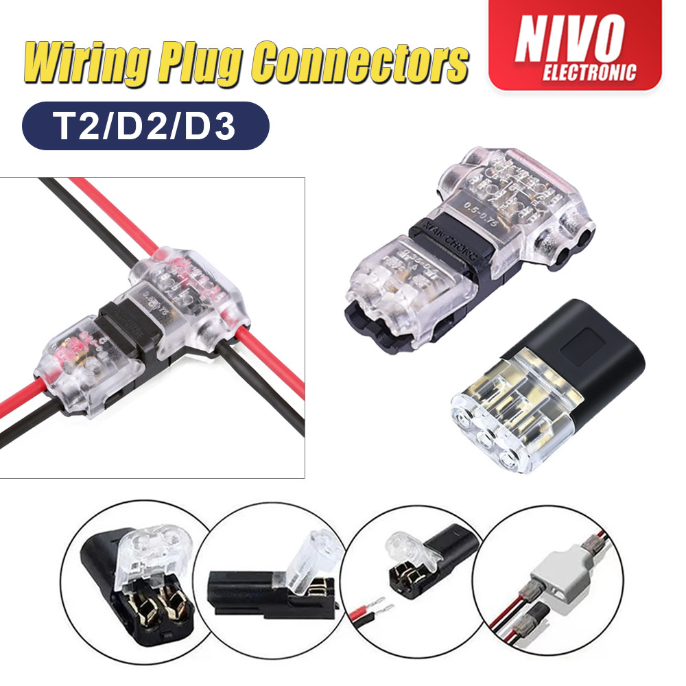 2Pin 3Pin Pluggable Wire Connector 18-24AWG Wire Quick Splice Connectors สายไฟ Led Crimp Terminal
