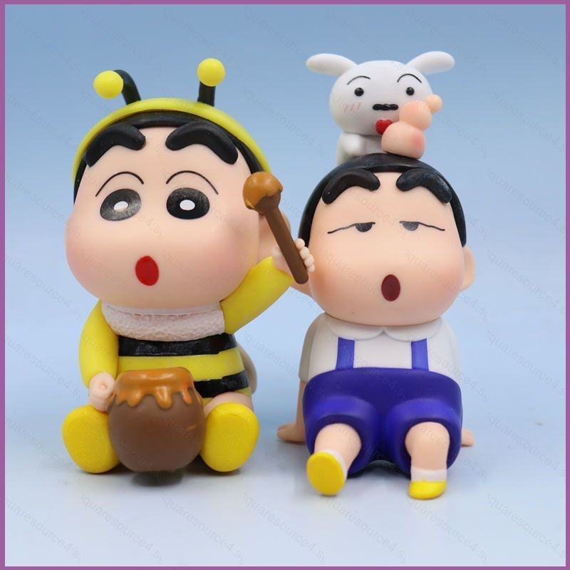 SQ4 Crayon Shin-chan Nohara Shinnosuke นั่งผึ้งดื่มโซดา Shin chan Action Figure เครื่องประดับ QS4