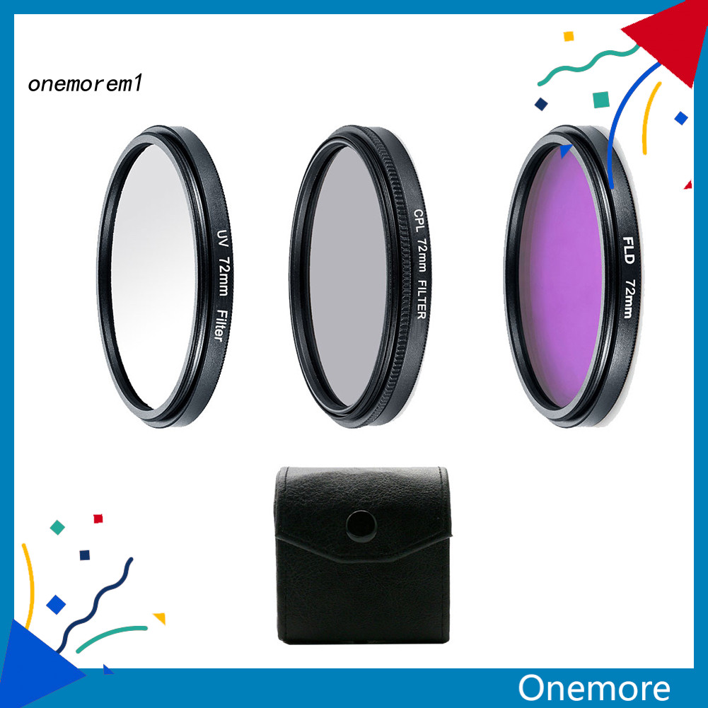 ONEM Professional UV CPL Polarizer FLD Photo Photo Photo Photo Photography Filter Kit สําหรับกล้อง S