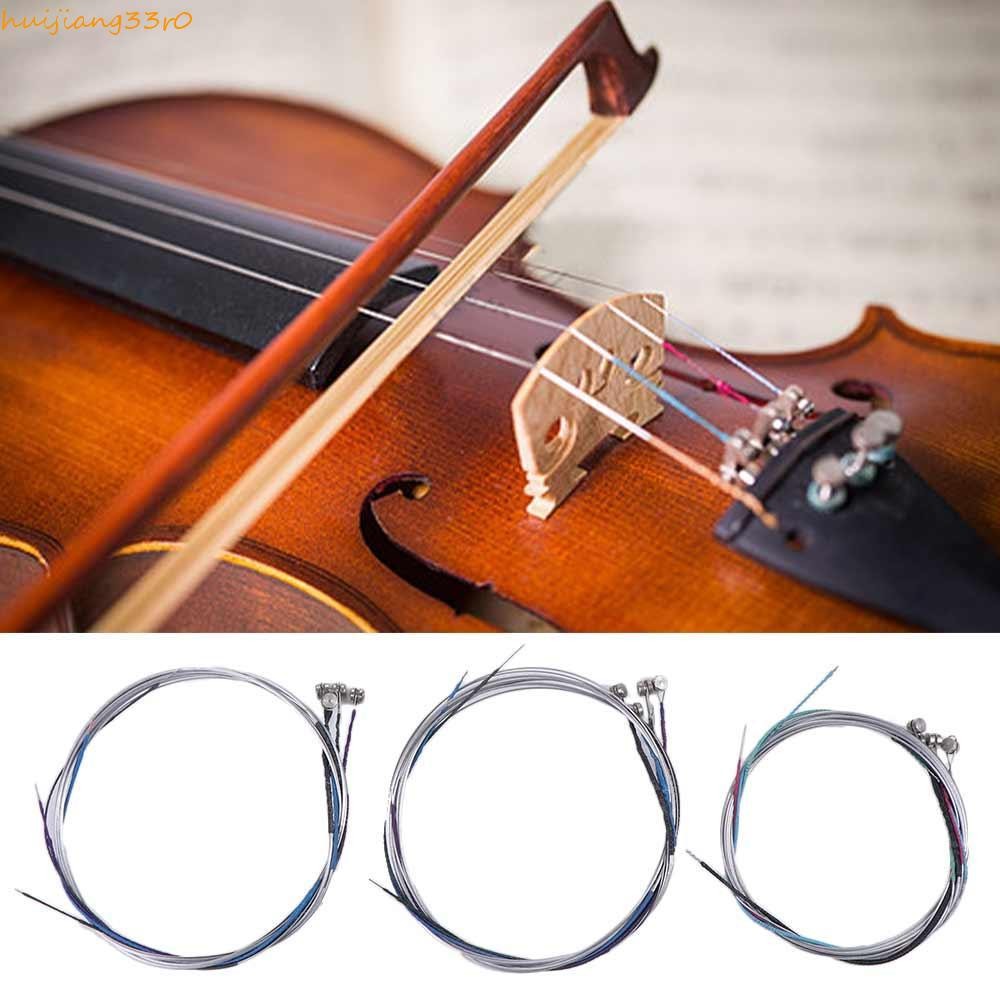 HUIJIANGU 1 ชุด Fiddle String, 4/4 3/4 1/2 1/4 1/8 สายนิกเกิล Naomi ไวโอลิน String, เครื่องดนตรี GD 