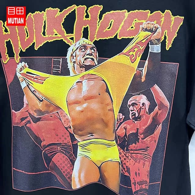 เสื้อยืดแขนสั้น Hulk Hogan WWE สำหรับคนชอบมวยปล้ํา