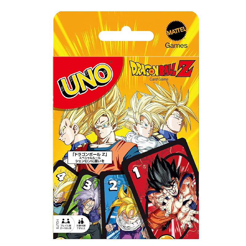 Mattel Game UNO Dragon Ball Z Card Game Party Game for 2 to 10 Players, Ages 7 and Up, HGJ78【Direct 