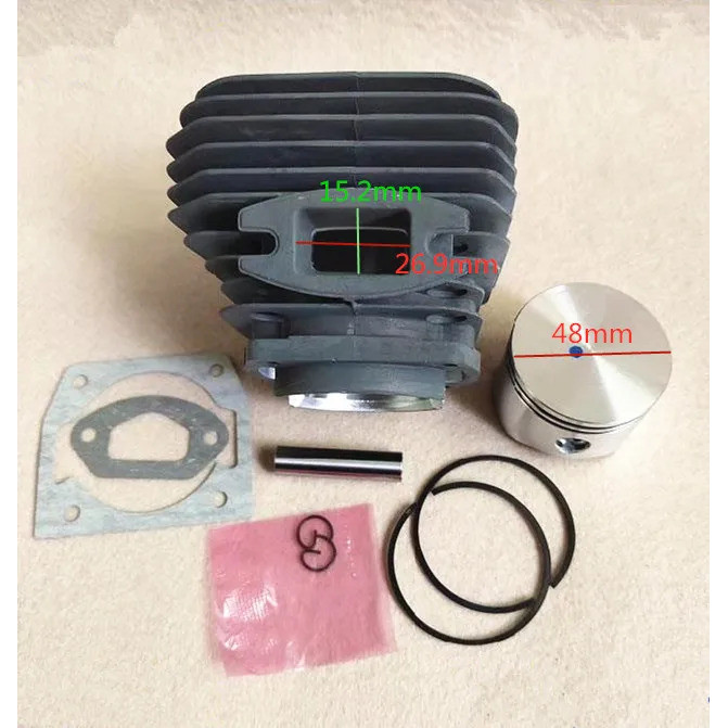 6210 48 มม.ลูกสูบแหวน pin circlip ปะเก็นชุดสําหรับ 6210 G6210 Chainsaw เลื่อยโซ่เปลี่ยน