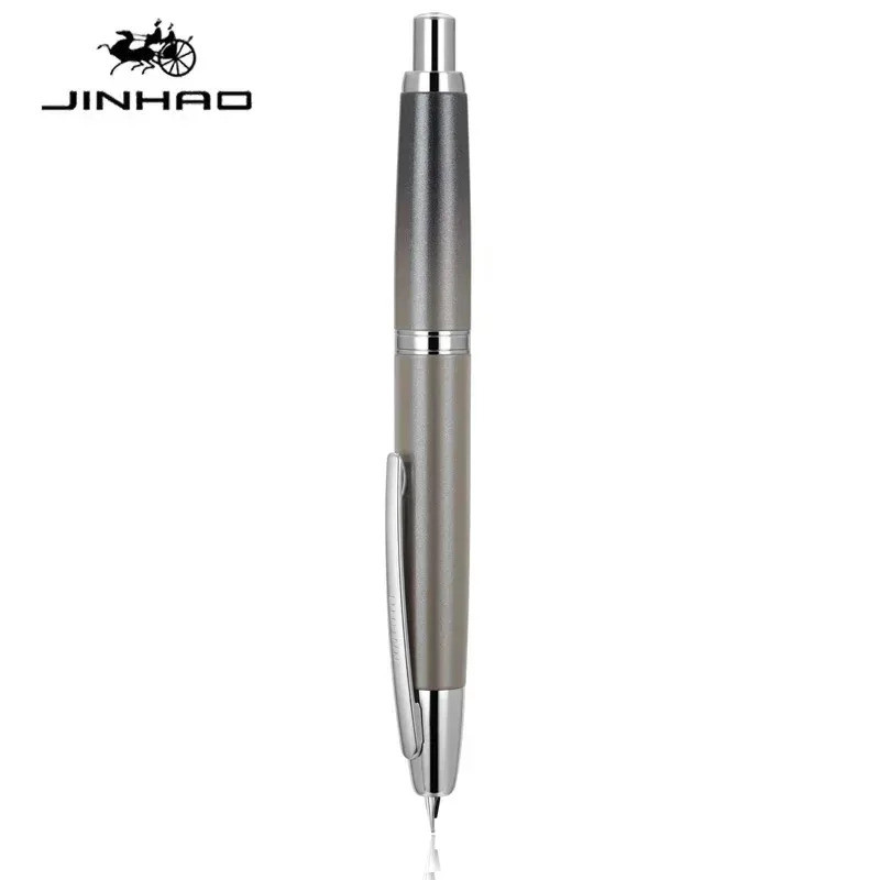 1 ชิ้น Jinhao 10 ใหม่ Press-out Nib โลหะ Fountain ปากกา,retractable Fine Nib พร้อมตัวแปลงหมึก