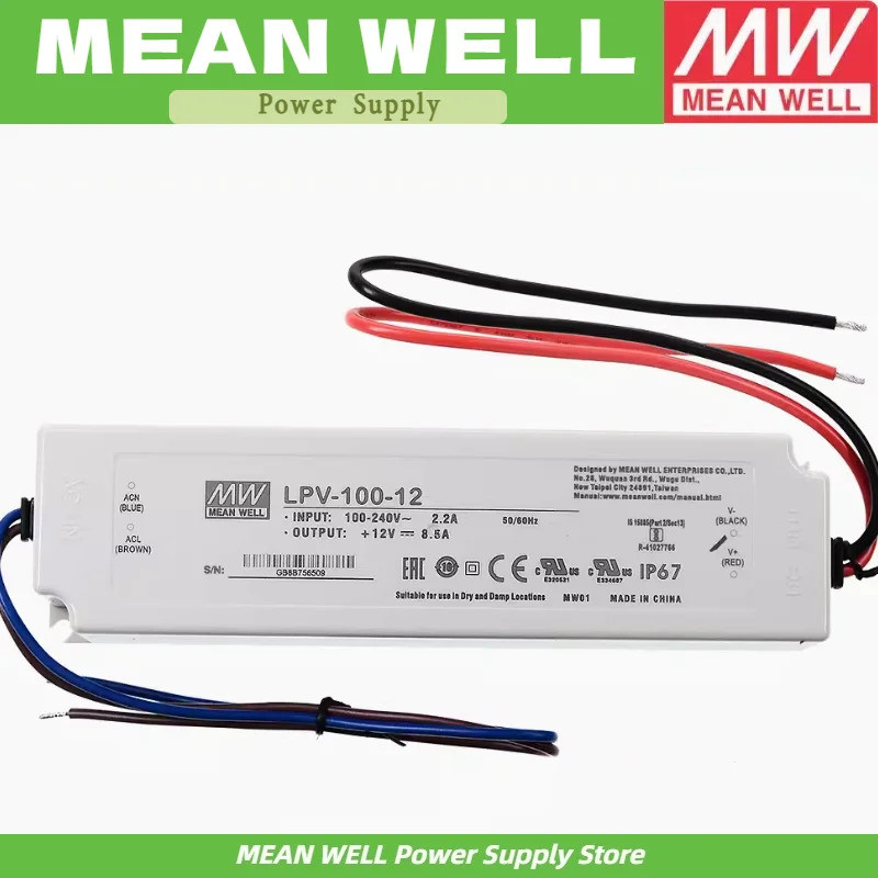 LPV-100 MEAN WELL LPV-100-24 มีอันดี LPV-100 24V แหล่งจ่ายไฟ LED 100.8W 4.2A