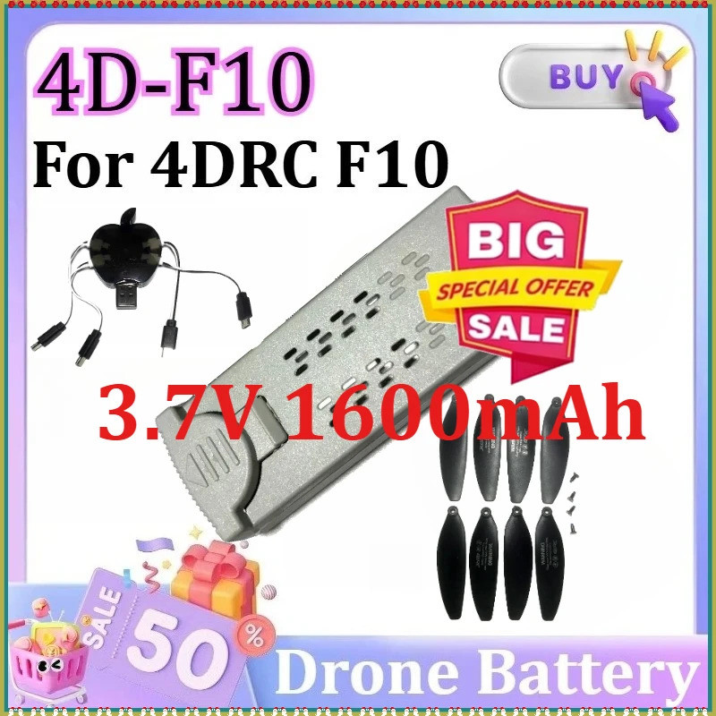 4DRC F10 4D-F10 สําหรับ 4DRC F10 4D-F10 Quadcopter 3.7V 1600mAh Wifi/GPS Aerial รีโมทคอนโทรล Drone อ