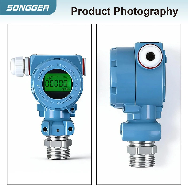 อุณหภูมิสูง Submersible Liquid Level Sensor สแตนเลส Probe พร้อมสาย DC 12-24V 0-100m 4-20mA 0-5V RS48