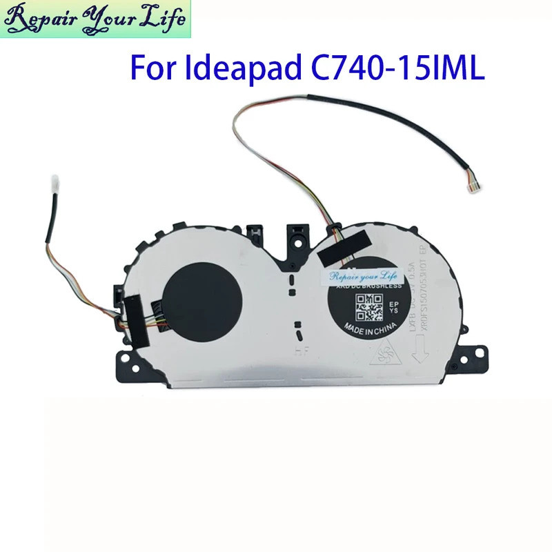 IiLaptop Cooling พัดลม CPU สําหรับ Lenovo โยคะ C740-15IML C740-15 81TD โปรเซสเซอร์ Cooler หม้อน้ําพั