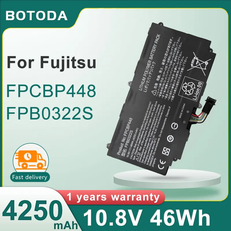 BOTODA 10.8V 46Wh 4250mAh FPCBP448 FPB0322S แบตเตอรี่แล็ปท็อปแบบพกพาสําหรับ Fujitsu Q736/Q737/Q775 s