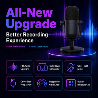 NEODIGI M83 USB MICROPHONE ไมโครโฟนตั้งโต๊ะ ไมค์มีสาย ไมโครโฟนมีสาย ไมค์สตรีมมิ่ง ไมค์เกมมิ่ง ไมค์พอดแคสต