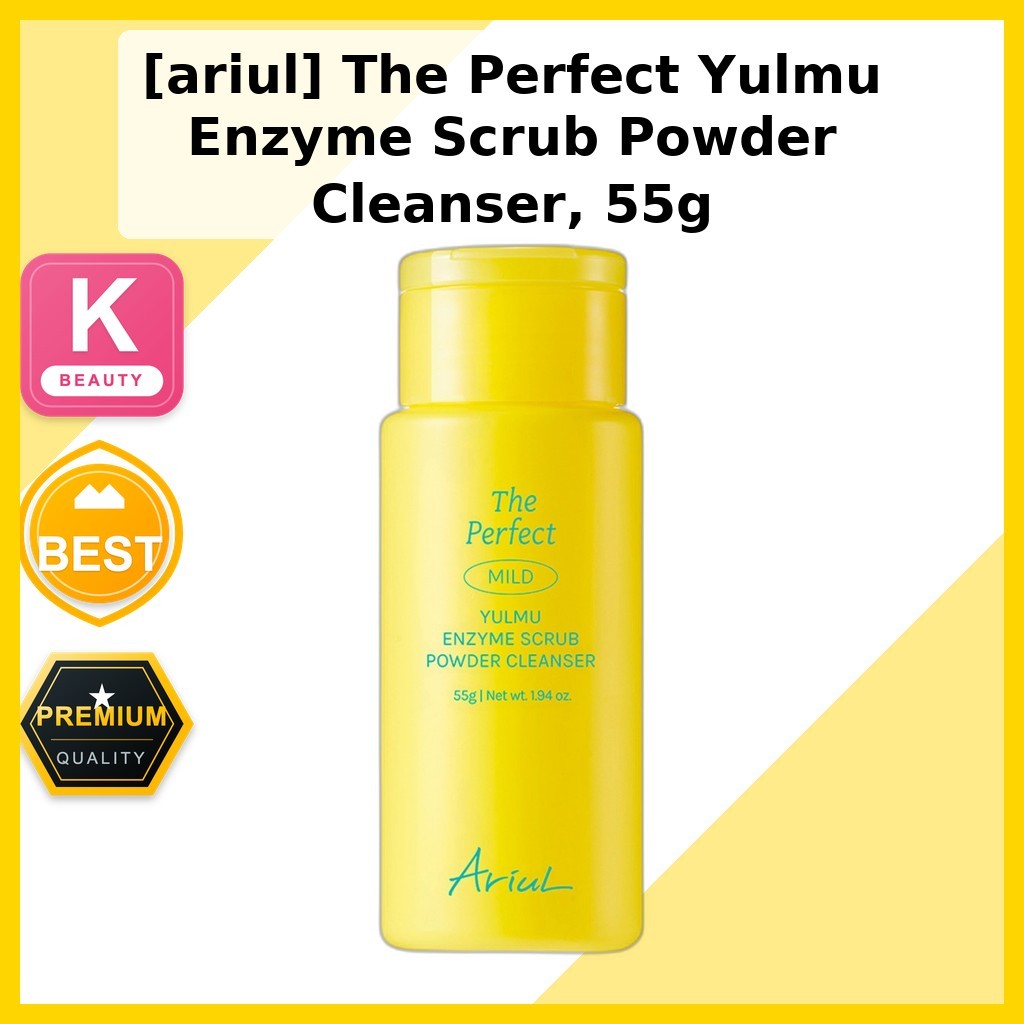 [ariul] The Perfect Yulmu Enzyme Scrub Powder Cleanser, 55g / Korean Scrub Powder / Enzyme Cleanser 