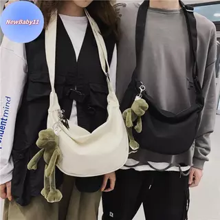 ONEBABY กระเป๋าสะพายข้างผ้าแคนวาสความจุขนาดใหญ่สไตล์ฮิปฮอปสําหรับทั้งชายและหญิง TH
