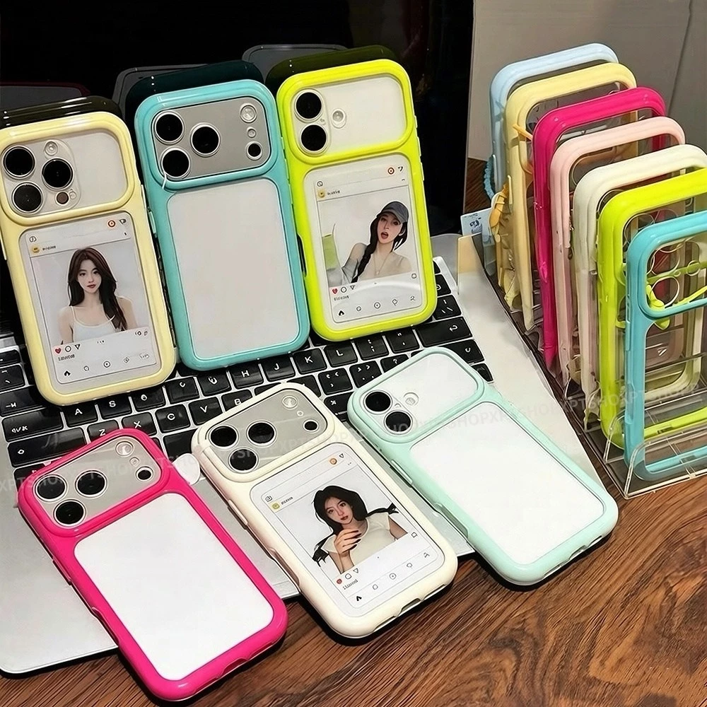 Dopamine Edge Windows เคสโทรศัพท์อะคริลิคสําหรับ iPhone 17 Pro Max 16 Plus 15 14 13 12 11 กันกระแทกป้องกันปลอก