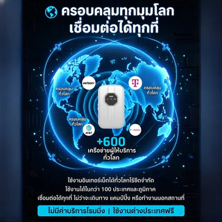 🔁เชื่อมต่อหลายอุปกรณ์🔁 ฮอตสปอตพกพา/เราเตอร์ 4G LTE ขนาดพกพา/เราเตอร์ไร้สายสำหรับเดินทาง รองรับซิมการ์ด ความเร็ว 4G รวดเร็วทันใจ