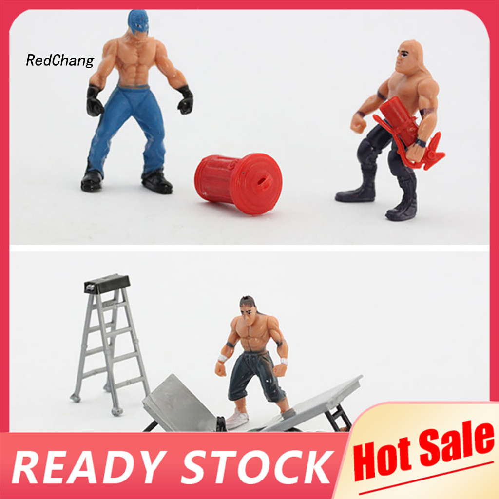 /RC/ 1 ชุด Wrestling Playset ที่สมจริง DIY Mini Wrestling Action Figure Play ชุดสําหรับเด็ก
