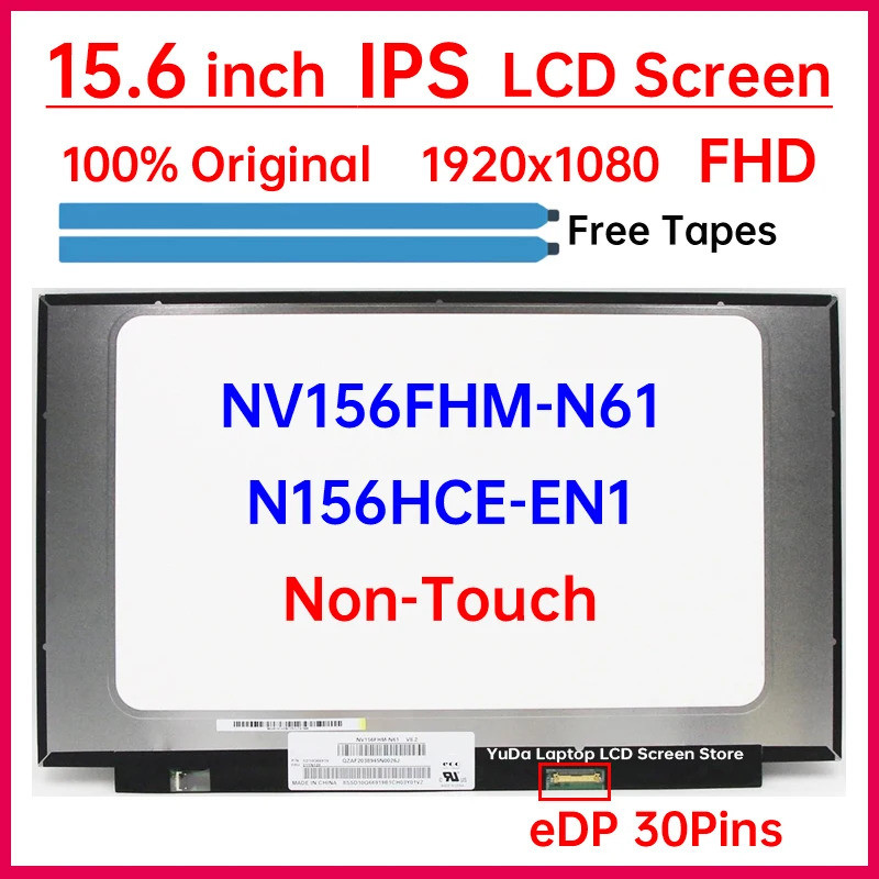 15.6 นิ้วแล็ปท็อปหน้าจอ LCD NV156FHM-N61 N156HCE-EN1 สําหรับ Lenovo ThinkPad P52 P53 P1 Gen 1 P1 Gen