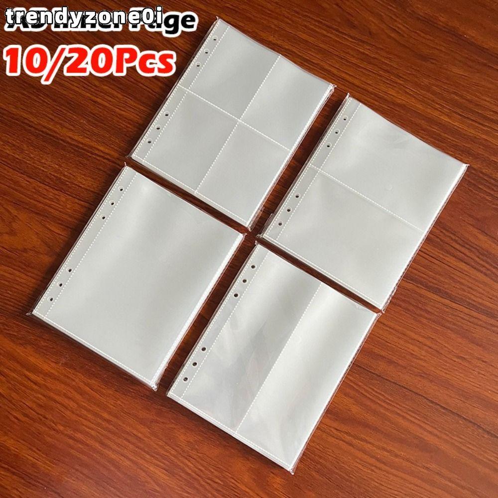 TRENDYZONE0I Photocard Binder Sheets, PP Acid Free Transparent หลายกระเป๋า Sleeve, A5 Photocard Hold