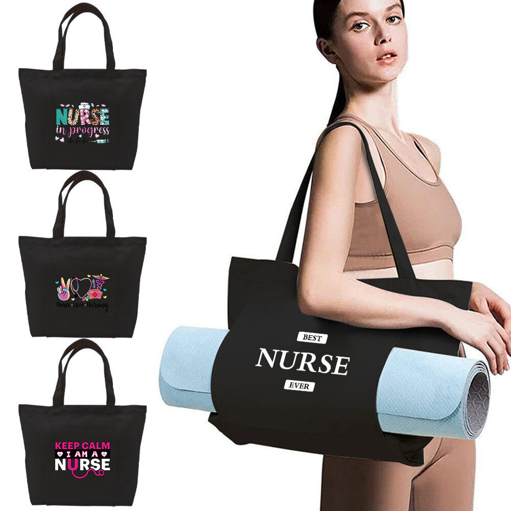 กระเป๋าโยคะ Canvas Yoga Bag Yoga mat storage Carry Yoga Mat & Accessories Gym Workout Bag Easy to ca