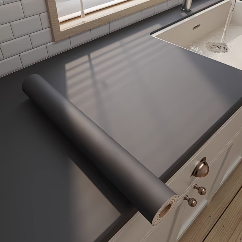 Frosted วอลล์เปเปอร์กันน้ํา Peel & Stick สติกเกอร์ Self-Adhesive กระดาษติดต่อสําหรับห้องครัวเตา Cupboard ตู้เสื้อผ้าตกแต่งบ้าน