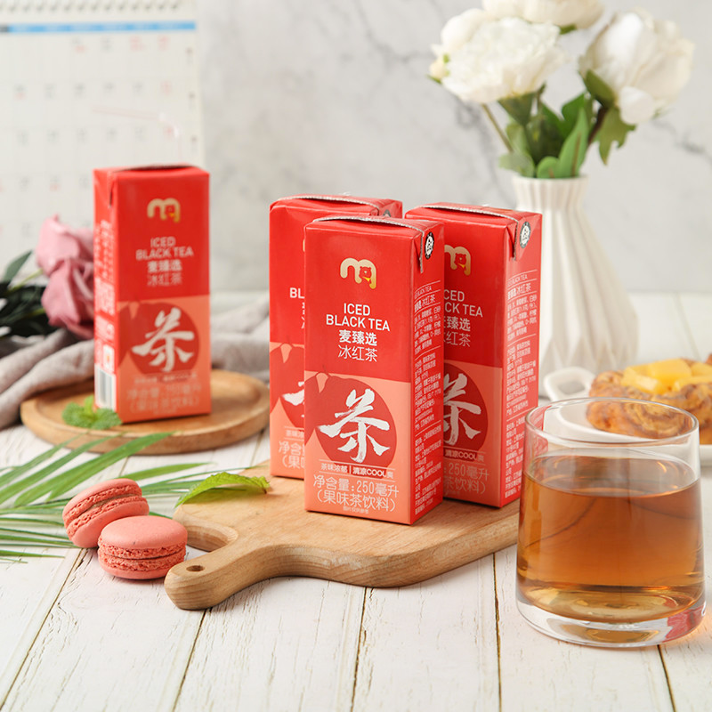 Mai Zhenxuan Iced Black Tea 250mL เครื่องดื่มชาฟรุ๊ตตี้เครื่องดื่มน้ําผลไม้เครื่องดื่มชาปรุงรสเครื่องดื่มพร้อมสต็อกเครื่องดื่มหวาน