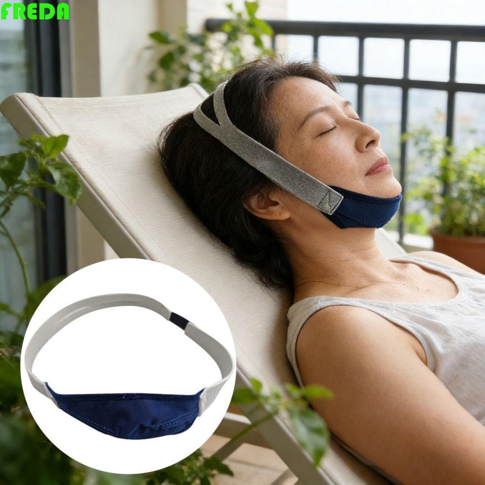 FREDA Anti-snoring เข็มขัด,น้ําหนักเบา Breathable หยุด Snoring สายรัดคาง, Care เครื่องมือปรับสบาย Latex ฟรี Chin สนับสนุนสายรัด Sleep Apnea สนับสนุน