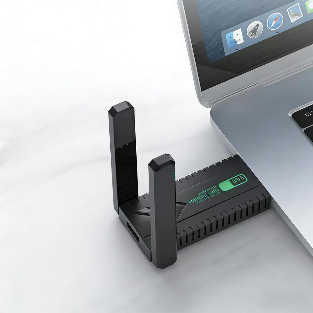 1300Mbps Wireless WiFi Adapter, USB3.0 WiFi Adapter 2.4G/5G 802.11b/g/n Network Adapter Receiver, พร
